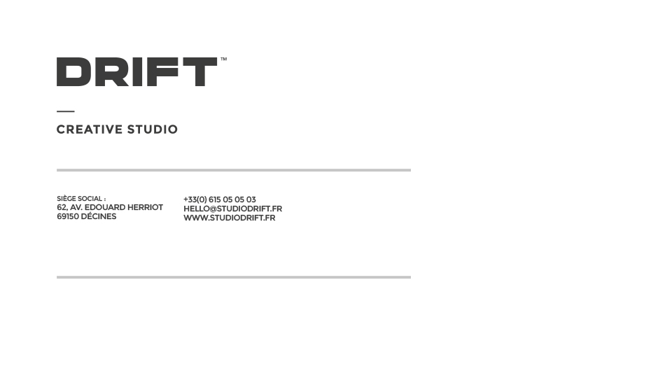 DRIFT™ — Creative studio